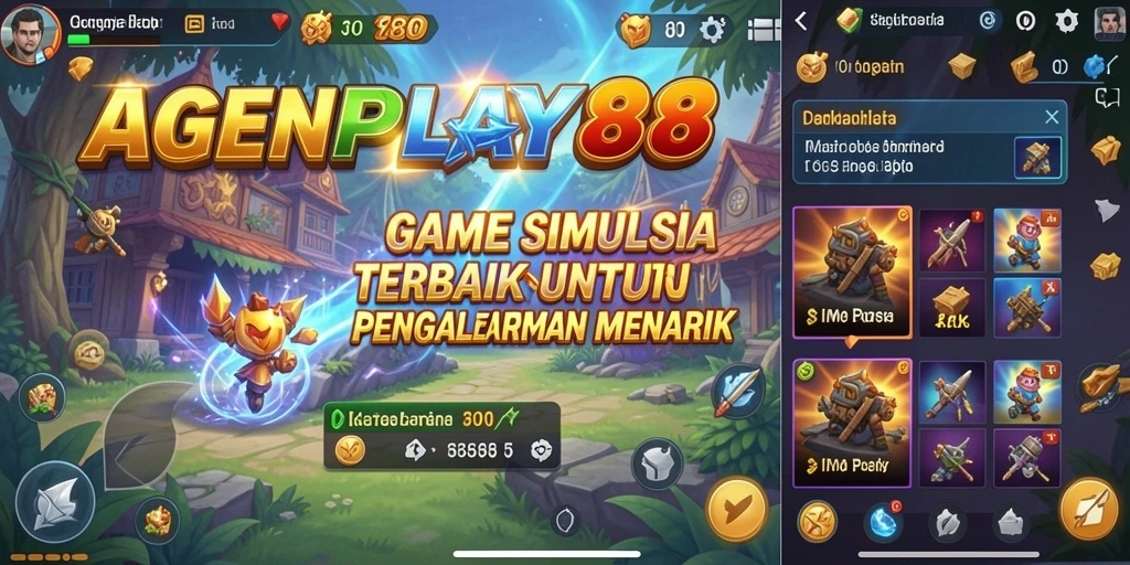 Tampilan gameplay yang menarik dari AGENPLAY88 dengan berbagai fitur simulasi.
