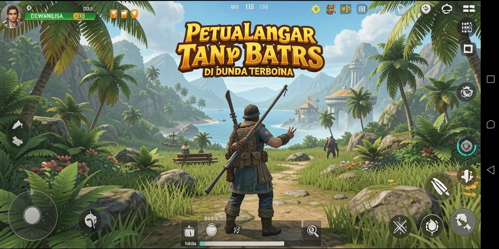 Tampilan gameplay DEWANUSA yang menarik dalam dunia yang luas dan bebas.