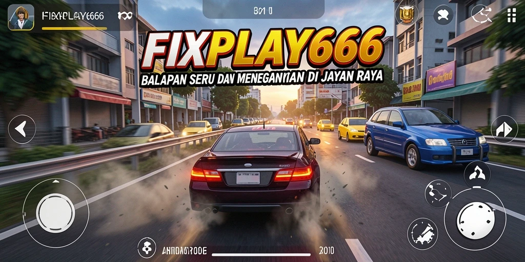 Tampilan aksi balapan mendebarkan dalam game FIXPLAY666.