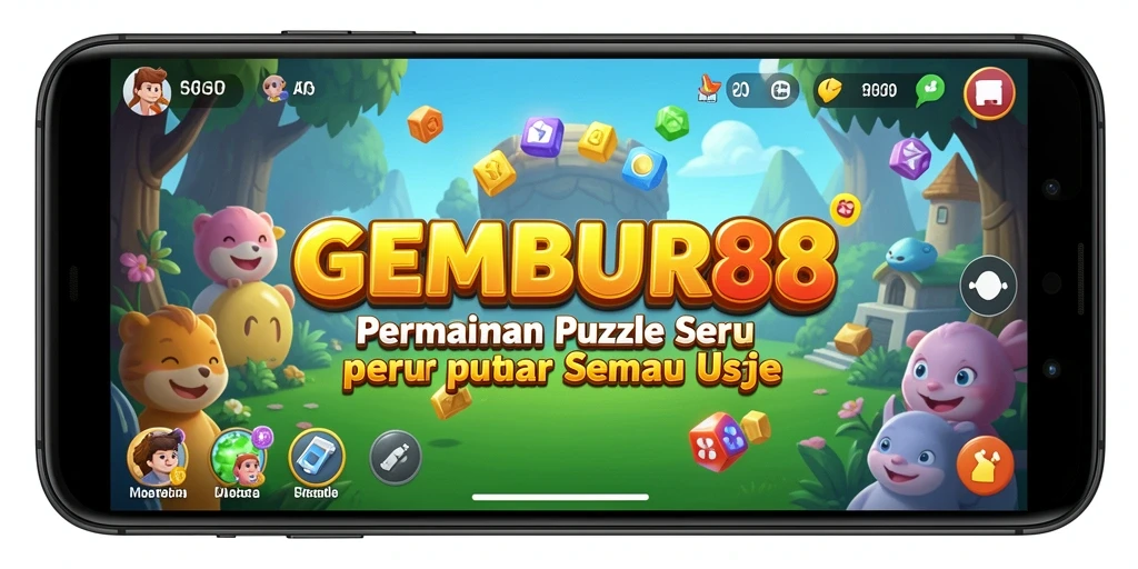 Tampilan gameplay GEMBUR88 yang penuh warna dan menarik.