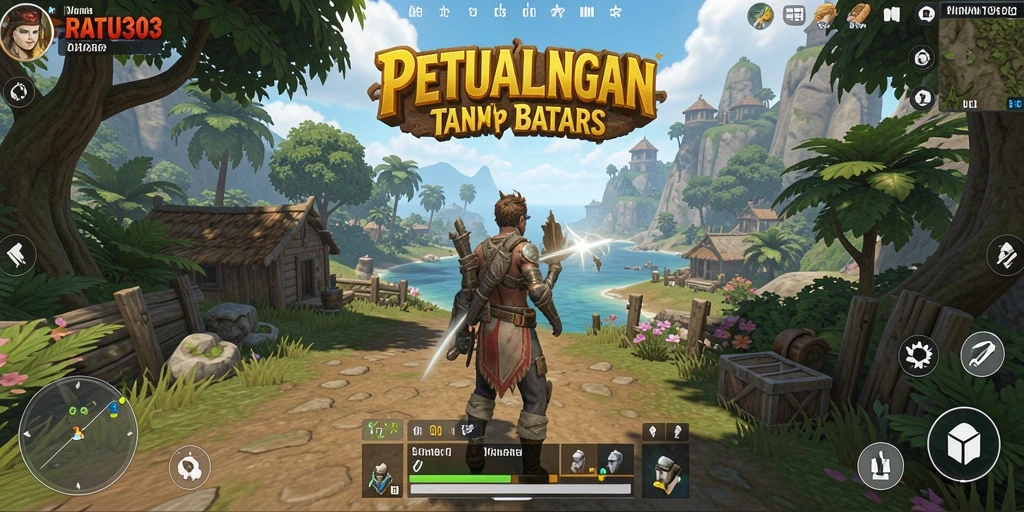 Screenshot gameplay RATU303 menunjukkan petualangan seru di dunia terbuka.