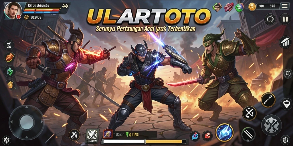 Tangkapan layar ULARTOTO yang menampilkan aksi pertarungan yang intens.