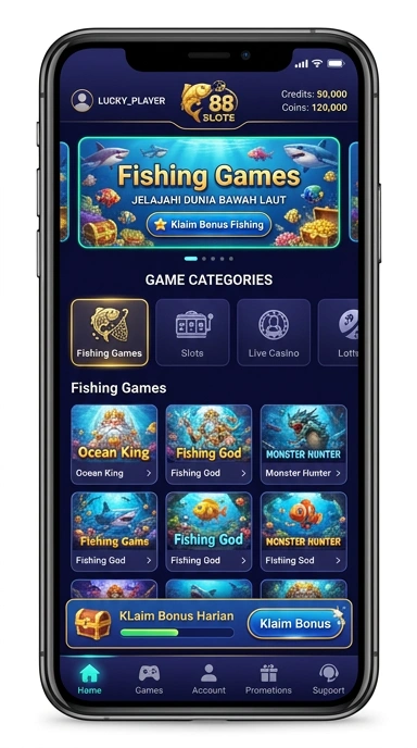 Tampilan antarmuka aplikasi pp88slots yang user-friendly.